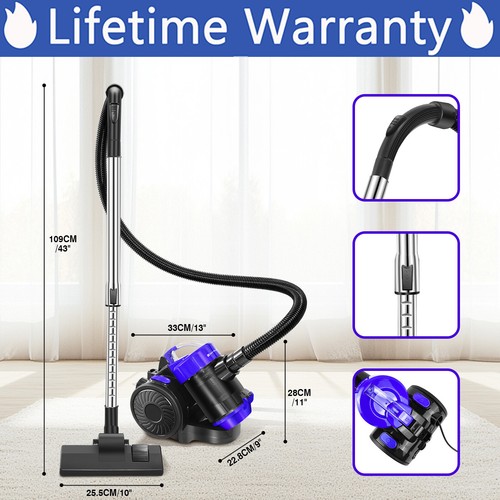 3000w bagless cylinder vacuum - bagless,